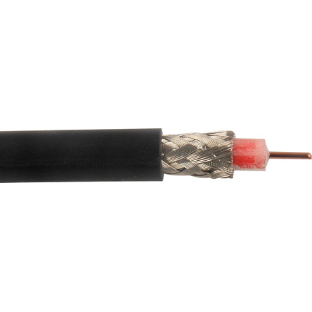 Belden 1505A CMR Rated 6G-SDI RG59 75 Ohm Digital Coaxial Video Cable 20AWG - Black - 500 Foot