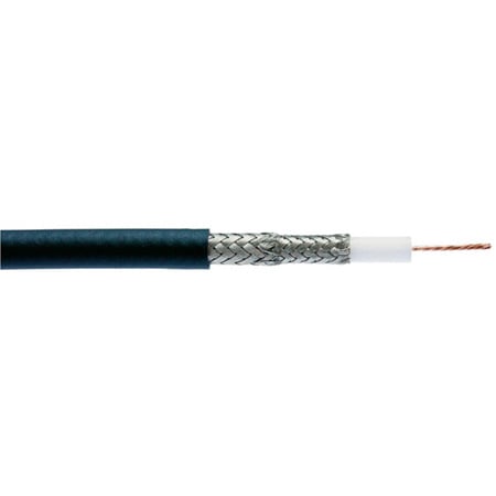 Belden 1505F CM Rated RG59 75 Ohm 6G-SDI Flexible Stranded Copper Coaxial Video Cable 22AWG - Black - Per Foot