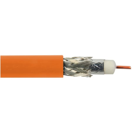 Belden 1694A 0031000 CMR Rated 6G-SDI RG6 75 Ohm Digital Coaxial Video Cable 18AWG - Orange - 1000 Ft
