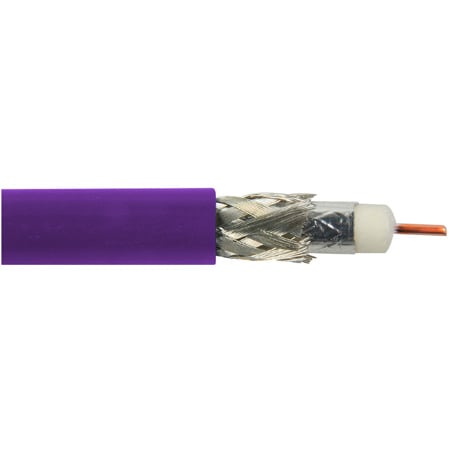 Belden 1694A 0071000 CMR Rated 6G-SDI RG6 75 Ohm Digital Coaxial Video Cable 18AWG - Violet - 1000 Ft