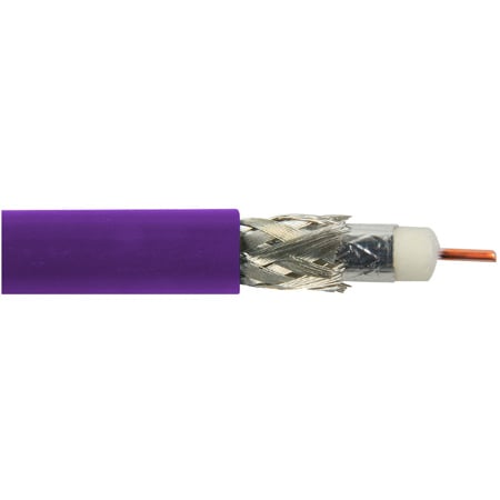 Belden 1694A 0071000 CMR Rated 6G-SDI RG6 75 Ohm Digital Coaxial Video Cable 18AWG - Violet - 1000 Ft