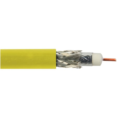 Belden 1694A 0041000 75 Ohm 3G-SDI Digital Coaxial Cable - RG-6 - 18 AWG - CMR Rated - Yellow - 1000 Foot