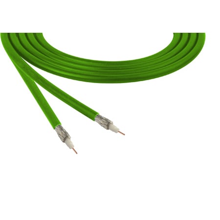 Belden 1855A CMR Rated 6G-SDI Mini-RG59 Digital Coax Video Cable 23 AWG - Green - 1000 Foot