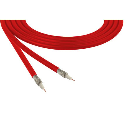 Belden 1855A CMR Rated 6G-SDI Mini-RG59 Digital Coax Video Cable 23 AWG - Red - 1000 Foot