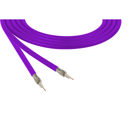 Belden 1855A CMR Rated 6G-SDI Mini-RG59 Digital Coax Video Cable 23 AWG - Violet - 1000 Foot