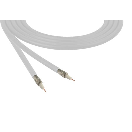 Belden 1855A CMR Rated 6G-SDI Mini-RG59 Digital Coax Video Cable 23 AWG - White - 1000 Foot