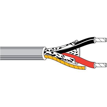 Belden 8451 CM Single Pair Analog Audio & Instrumentation Cable Shielded/Stranded TC 22AWG - Grey - Per Ft