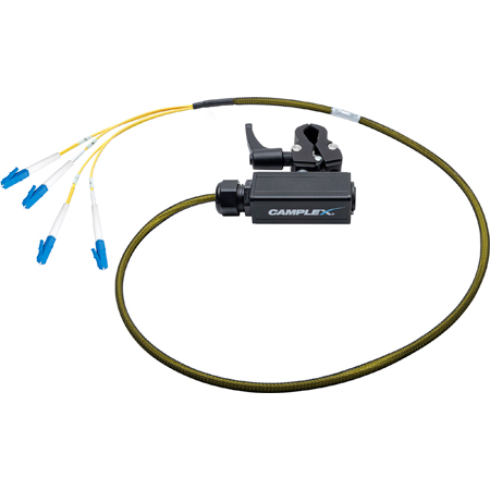 Camplex BLACKJACK-OP4 opticalCON QUAD to Four (4) LC Breakout Adapter - Single Mode with Clamp