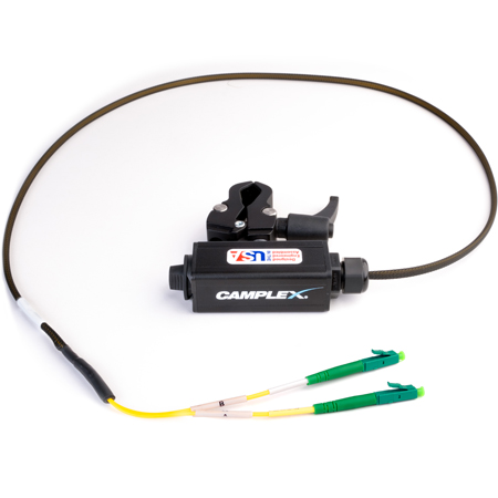 Camplex BLACKJACK-OP9 opticalCON DUO APC to Duplex (2) LC/APC Breakout Adapter - Single Mode with Clamp