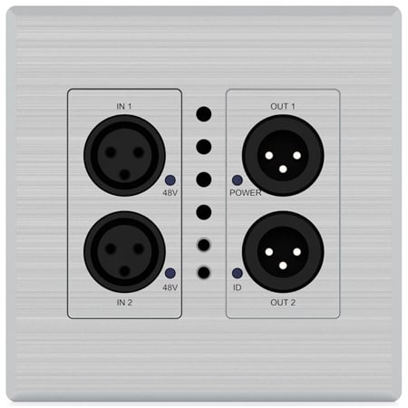 Blustream DA22XLR-WP-US Dante 2+2 XLR Dual Gang Wall Plate