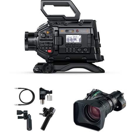 Blackmagic Design CINEURSAMWC6KG2-X URSA Broadcast G2 4K/6K Camera with Fujinon XA20s & Semi Servo Rear Control Kit
