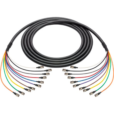 Laird BNC-10SNK-006 3G/HD-SDI 10-Channel BNC Thin Profile 23AWG Snake Cable - 6 Foot