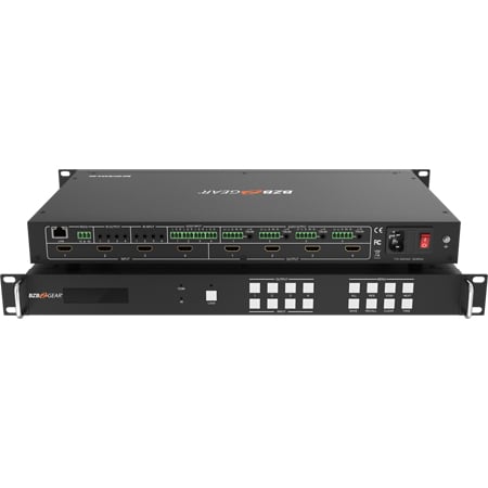 BZBGEAR BZ-MVS4x4-4K 4x4 4K UHD 18Gbps HDMI Video Wall Processor & Seamless Matrix Switcher with Scaler/IR and Audio