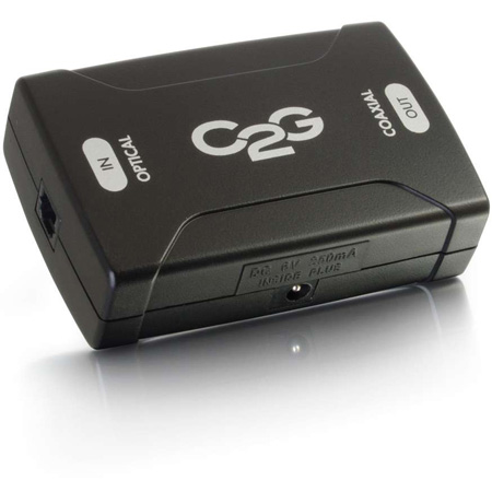 C2G CG40019 TOSLINK Optical to Coaxial Digital Audio Converter (TAA Compliant)