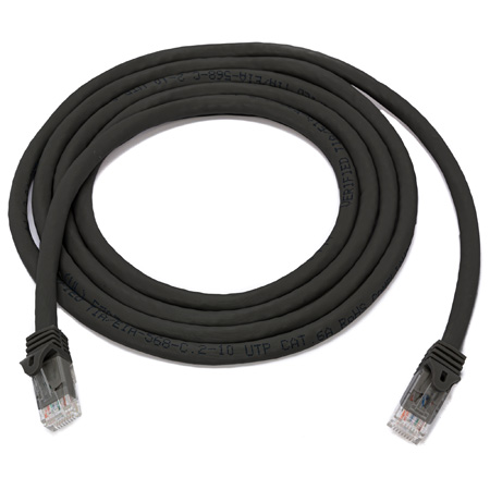 Connectronics CAT6A Snagless Molded 600MHz UTP 10 Gigabit Ethernet Cable - 10 Foot - Black