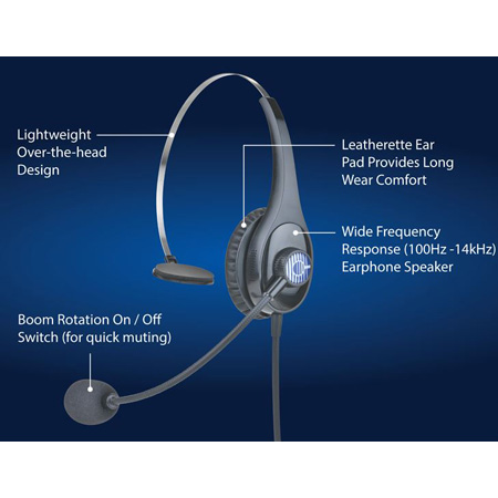 ClearCom CC-28-X4 Single Ear Lightweight Headset with XLR-4F Connector