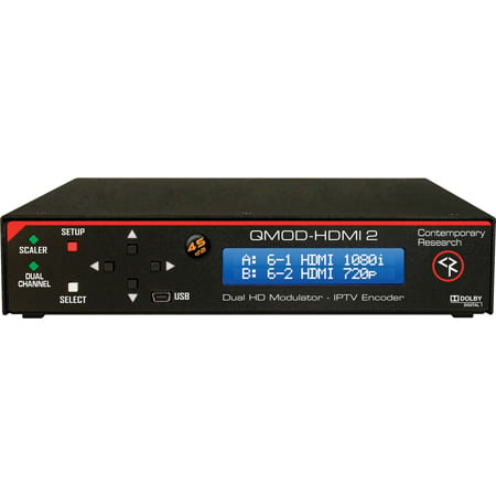 Contemporary Research QMOD-HDMI2 Dual-Channel RF or IPTV Encoder