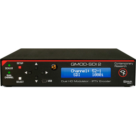 Contemporary Research QMOD-SDI 2 Encoder with Dual SDI and Composite In and Agile QAM Output