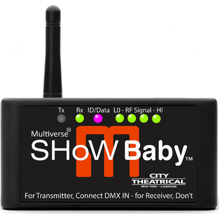 City Theatrical 5900 Multiverse SHoW Baby Wireless DMX Transceiver