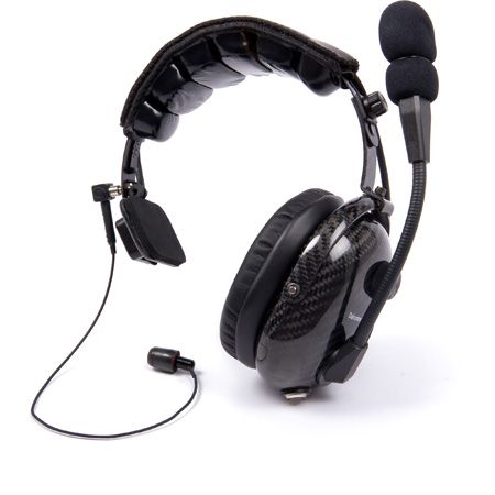 Dalcomm Tech Model J2 Pro Video Carbon Fiber Dual Ear Headset with FREE SBJ-4 XLR4M Adapter Cable/Cord Clip & Carry Bag