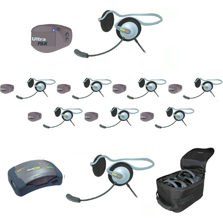 Eartec UPMON9 UltraPAK/HUB 9-Person Full Duplex Wireless Intercom ...