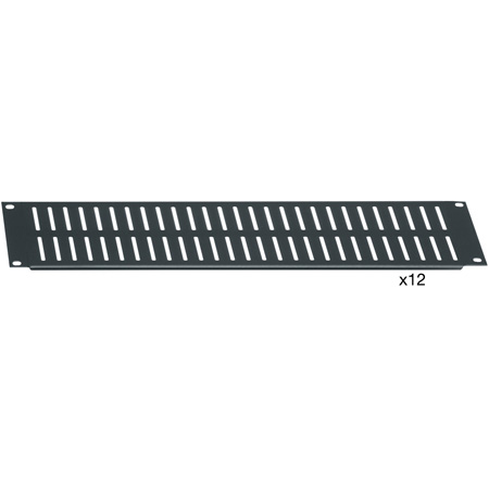 Middle Atlantic EVT2 2RU Steel Rack Vent Panel - 12 Piece Contractor Pack