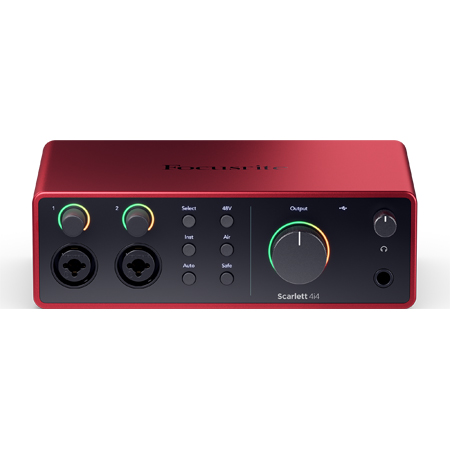 Focusrite AMS-SCARLETT-4I4-4G 4th Generation USB Audio Interface with Ultra-low-noise Mic Preamps