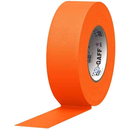 Pro Tapes 001UPCG250MFLORA Pro Gaff Gaffers FOGT-50 - 2 Inch x 50 Yards - Fluorescent Orange