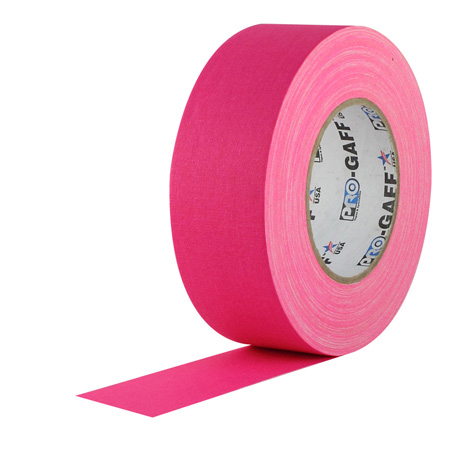 Pro Tapes 001UPCG150MFLPIN Pro Gaff Gaffers Tape FPGT1-50 1 Inch x 50 Yards - Fluorescent Pink