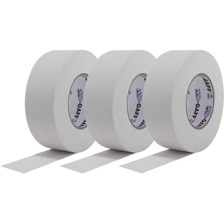 Pro Tapes Pro-Gaff Gaffers Tape WGT-60 3-Pack - 2 Inch x 55 Yards - White