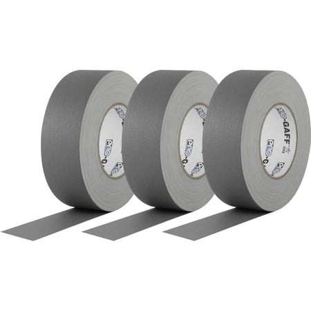 Pro Tapes Pro-Gaff Gaffers Tape SGT-60 3-Pack - 2 Inch x 55 Yards - Grey