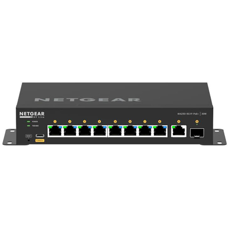 Netgear AV Line M4250 Series GSM4210PD 10-Port / 8x PoE+ 110W / 1x 1G / 1x SFP Managed Desktop Ethernet Switch