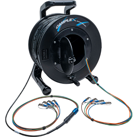 Camplex HF-TR04ST-0750 4-Channel ST Single Mode Fiber Optic Tactical Cable on Reel - 750 Foot