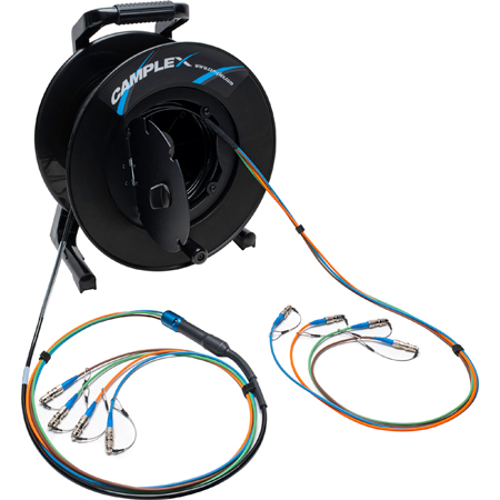 Camplex HF-TR04ST-1250 4-Channel ST Single Mode Fiber Optic Tactical Cable on Reel - 1250 Foot