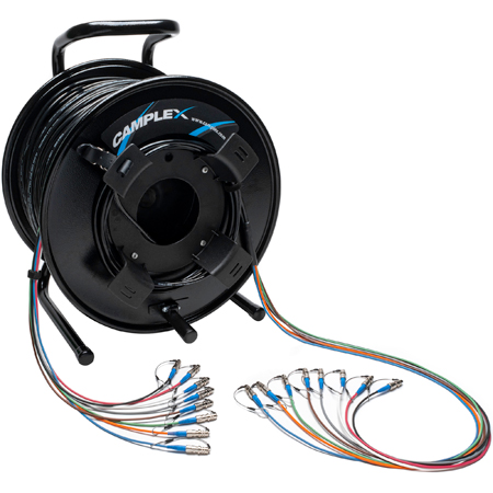 Camplex HF-TR08ST-1000 8-Channel ST Single Mode Fiber Optic Tactical Cable on Reel - 1000 Foot