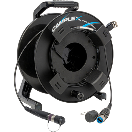 Camplex HF-TROC2NOM-0200 Neutrik opticalCON DUO to DRAGONFLY Male SMPTE 311M SM Fiber Optic Cable Reel - 200 Foot