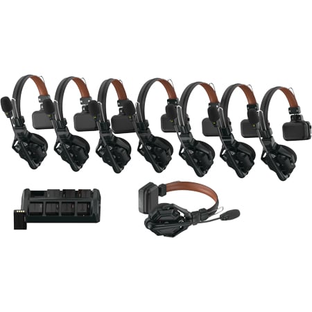 Hollyland Solidcom C1 Pro Full-Duplex ENC Wireless Intercom Headset System - includes Li-Ion Battery - 8 Headsets