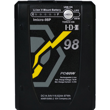 IDX IMICRO-98P 97Wh High-Load Li-Ion V-Mount Battery with USB-C PD & D-Tap