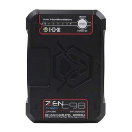 IDX ZEN-C98G Zenith Series 97Wh Three-Stud Mount Camera Battery with Dual D-Taps and 12.7 Amps Max Draw