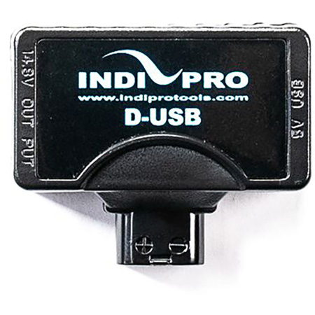 IndiPro Tools DTUSB5 Male D-Tap to 5V USB & Female D-Tap Adapter