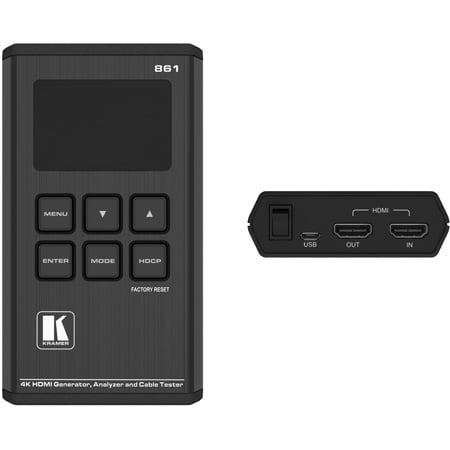 Kramer 861 18G 4K HDR Pocket Signal Generator/Analyzer and Cable Tester