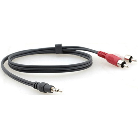 Kramer C-A35M/2RAM-35 3.5mm to 2 RCA Breakout Cable - 35ft