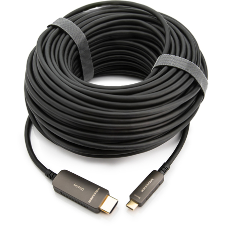 Kramer CP-AOCU/CH-33 Active Optical 4K USB Type C Male to HDMI Male Cable - Plenum Rated - 33 Foot