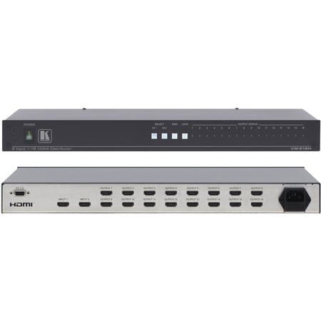 Kramer VM-216H Two Input 1x16 HDMI Switchable Distribution Amplifier 1RU
