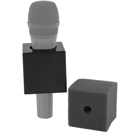 K-Tek KMICF 2.5 x 2.5 Inch Square Mic Flag for Handheld / ENG Microphones with 2 Foam Inserts - Black