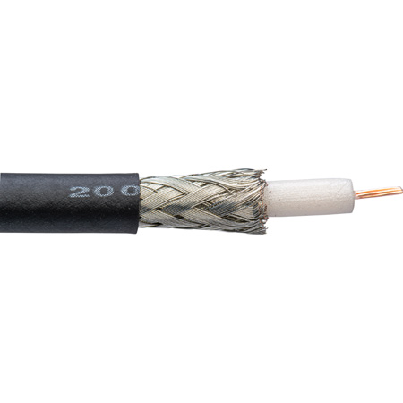 Canare L-2.5CHWS Ultra-Slim Mini RG-59 12G-SDI/4K UHD Mobile Video Coaxial  Cable - Black - 656 Foot Pull Box