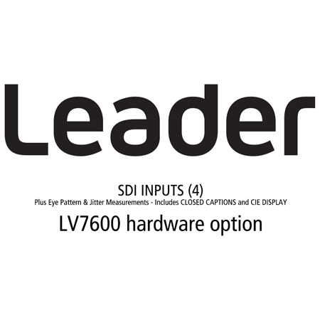 Leader LV5600-SER02 SDI Inputs (4) Plus Eye Pattern & Jitter Measurements - Closed Captions and CIE Display (hardware)
