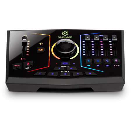 M-Game RGBDUAL Dual-USB Streaming Interface - RGB Lighting/Voice Effect/Sampler w/ MAC/PC Software Download - Open Box