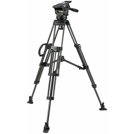 Miller 3027 ArrowX 1 Sprinter II 2-Stage Carbon Fiber Tripod with Mid-Level Spread / Pan Handle and Feet