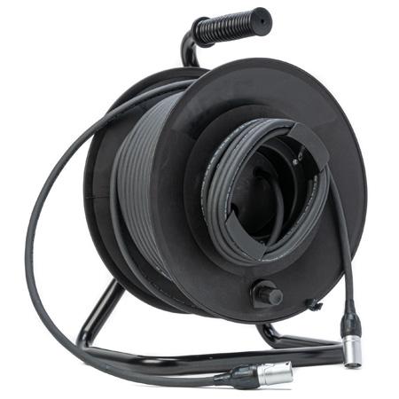 MarkerReel Connect-N-Go CAT6A Tactical Cable Reel with etherCON TOP RJ45 Connector Carriers - 150 Foot
